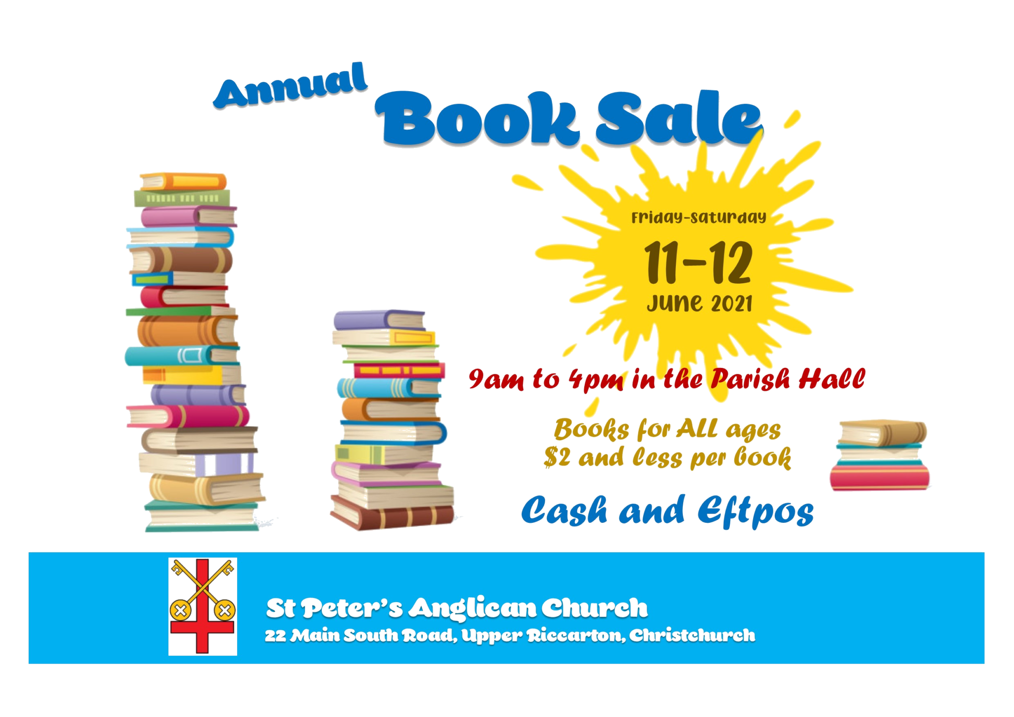 Annual Book Sale—A fundraiser for St Peter’s Upper Riccarton Anglican